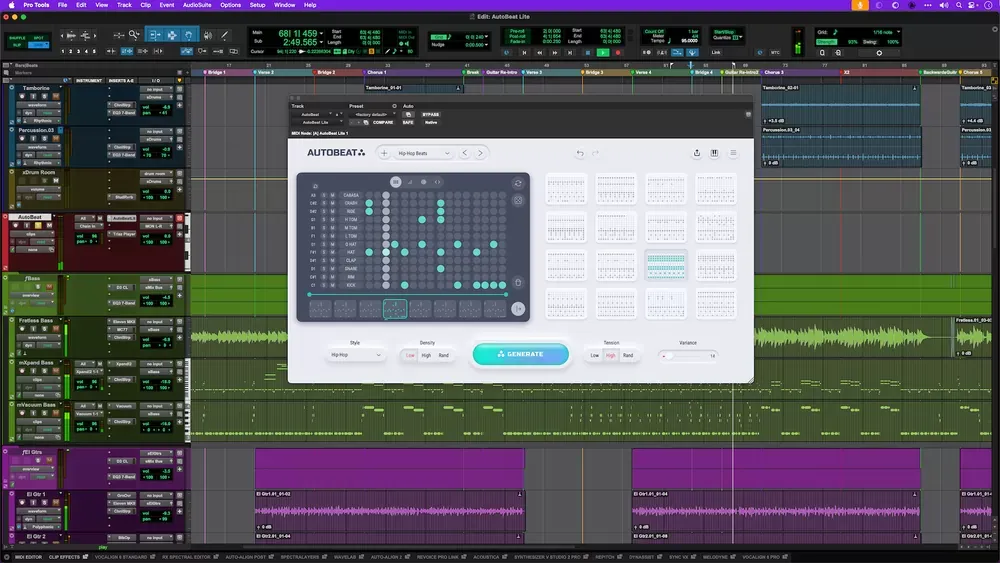 Plugin de Inner Circle abierto en Pro Tools