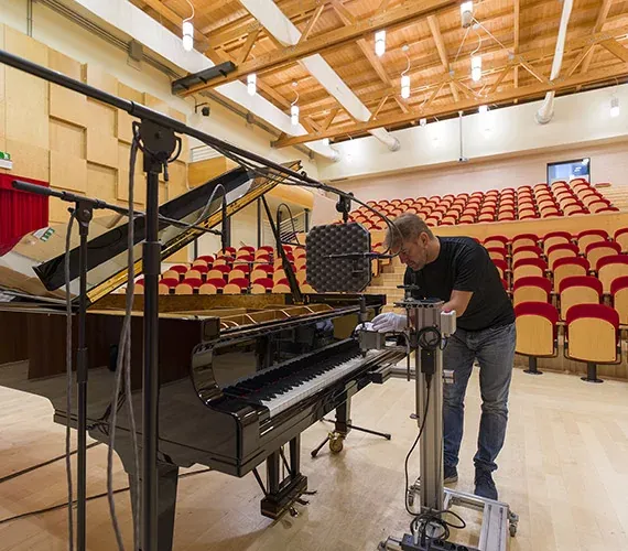 Grabacion del Fazioli F278 en la Fazioli Concert Hall