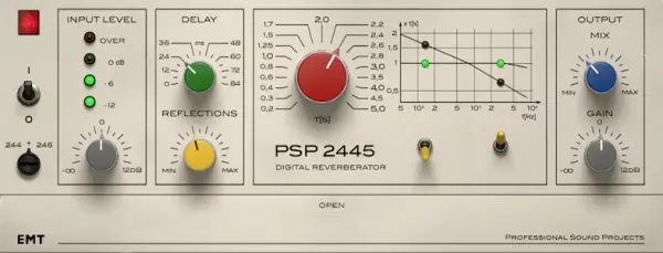 PSP 2445 EMT, reverb vintage EMT 244 y 245