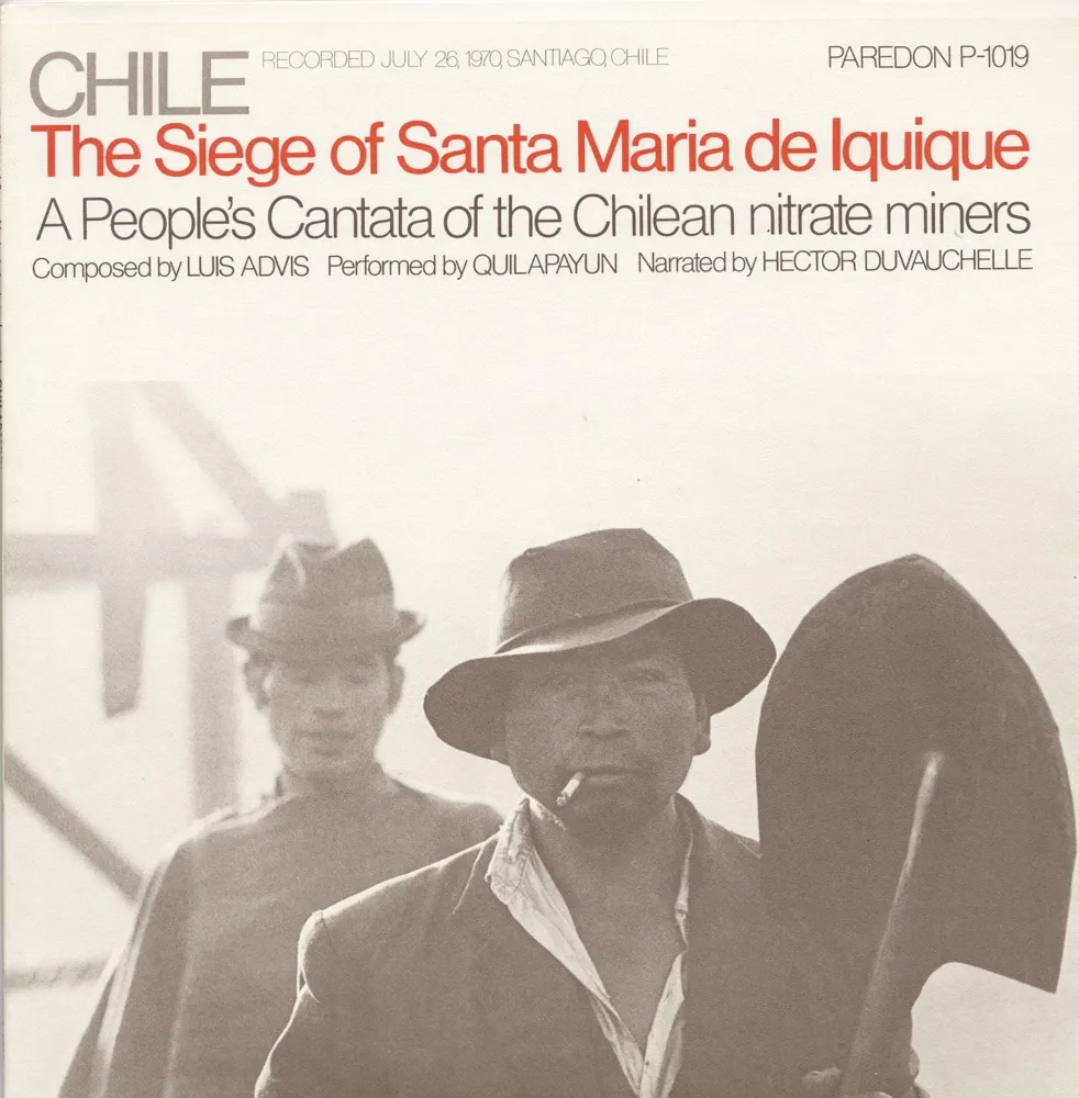 Vinilo Quilapayún Cantata Santa María de Iquique
