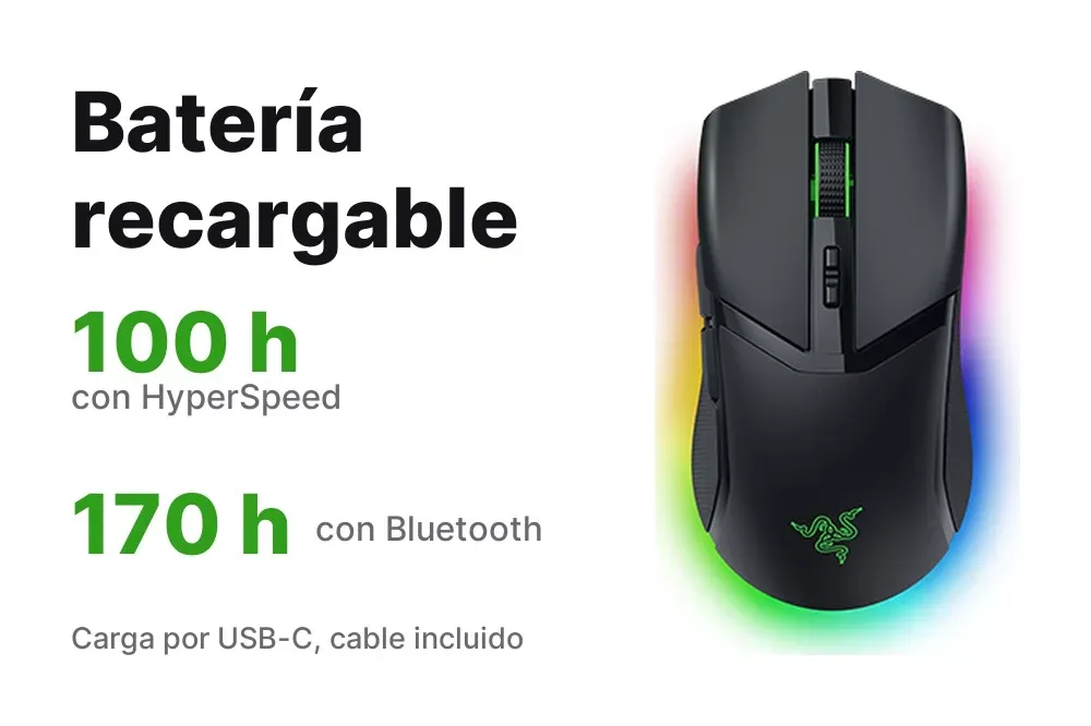 Panel de la batería del Razer Cobra Pro