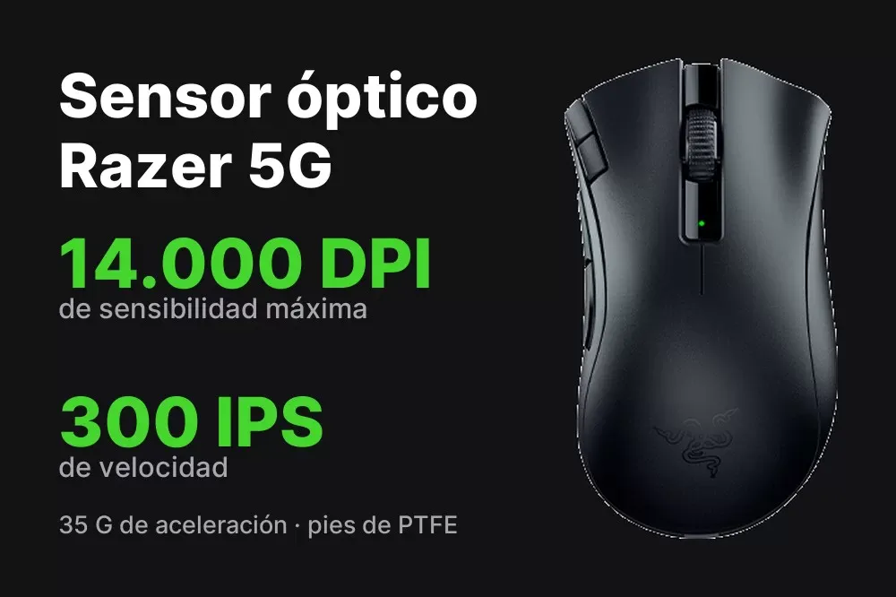 Panel del sensor del Razer DeathAdder V2 X HyperSpeed