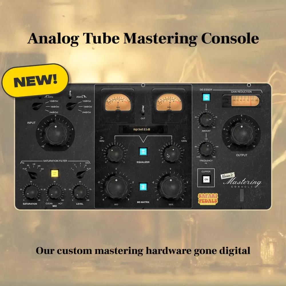 Safari Pedals Noam's Mastering Console, consola de masterización a válvulas convertida en plug-in