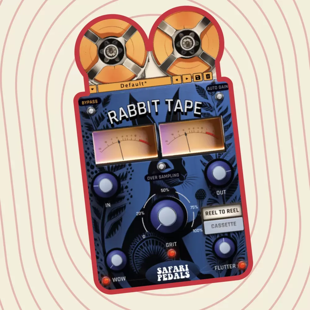 Safari Pedals Rabbit Tape con el conmutador entre los módulos Cassette y Reel to Reel