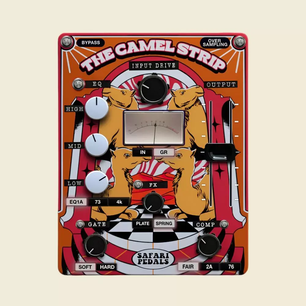 Interfaz de Safari Pedals The Camel Strip con Input Drive, EQ, Gate, Comp y FX