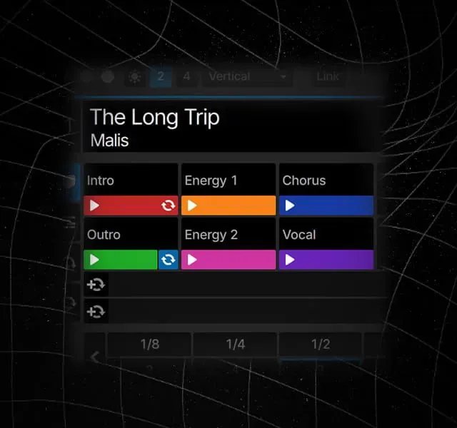 Pads de Hot Cue en Serato DJ 5.0 con el icono de loop en los cue points