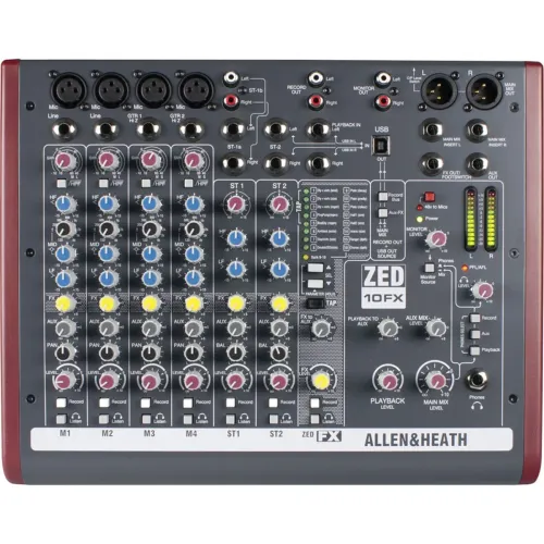 mow　PFH 15mm top-XS,base10 セット Allen & Heath ZED-10FX – Mesa de Sonido con Efectos USB