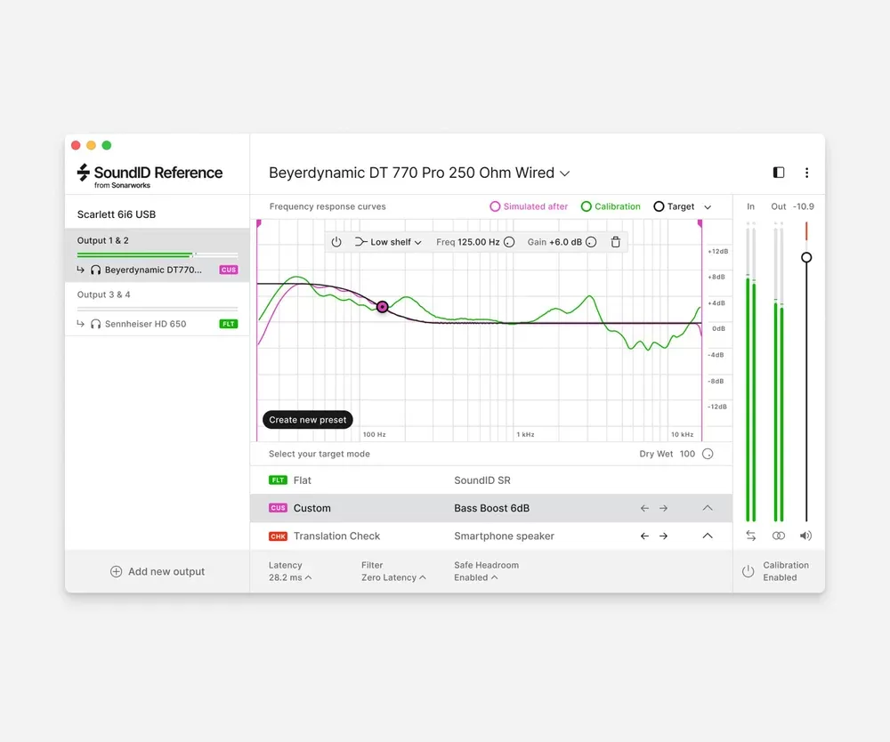 Calibración lista para más de 480 modelos