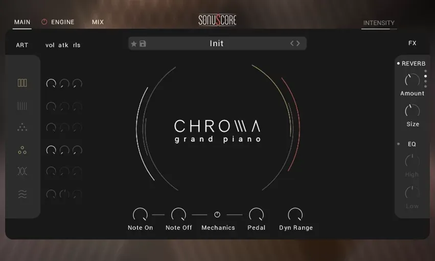 Motor de diseño sonoro de Chroma Grand Piano de SonuScore