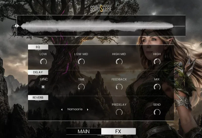 Página FX de Fantasy Vocal Phrases de SonuScore