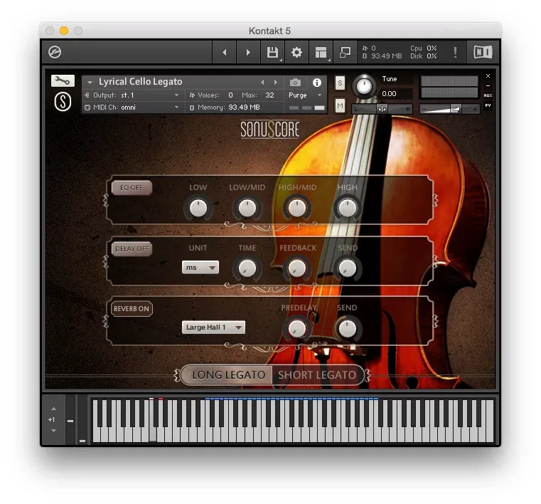 Instrumento legato de SonuScore Lyrical Cello Phrases