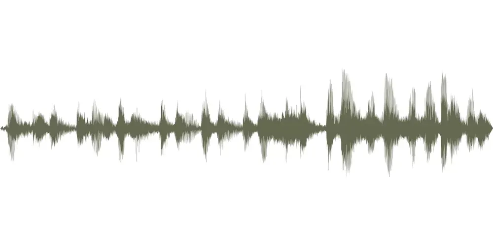 Vista de forma de onda de SonuScore Lyrical Vocal Phrases