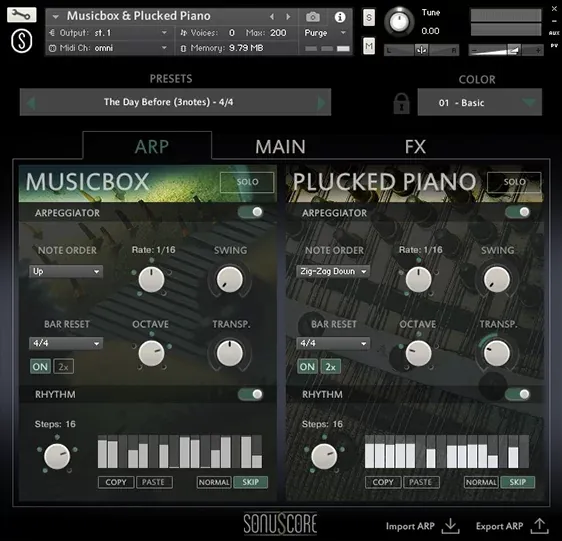 Multi-Arpeggio-Designer de SonuScore Origins Vol.2