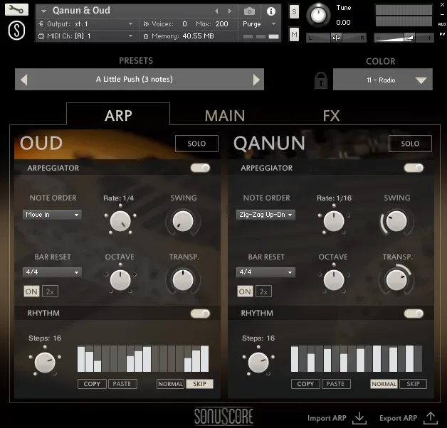 Multi-Arpeggio-Designer de SonuScore Origins Vol.4