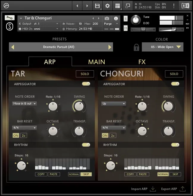Multi-Arpeggio-Designer de SonuScore Origins Vol.7