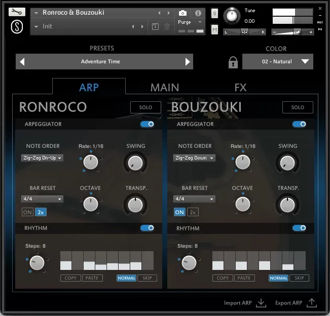 Multi-Arpeggio-Designer de SonuScore Origins Vol.9