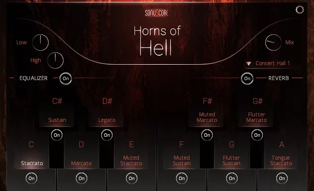 Articulaciones de metales de SonuScore Horns of Hell