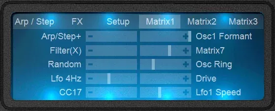 Matriz de modulación de RayBlaster
