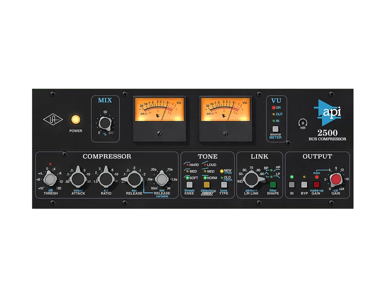 Universal Audio API 2500 Bus Compressor – Compresor de Bus para Mezcla