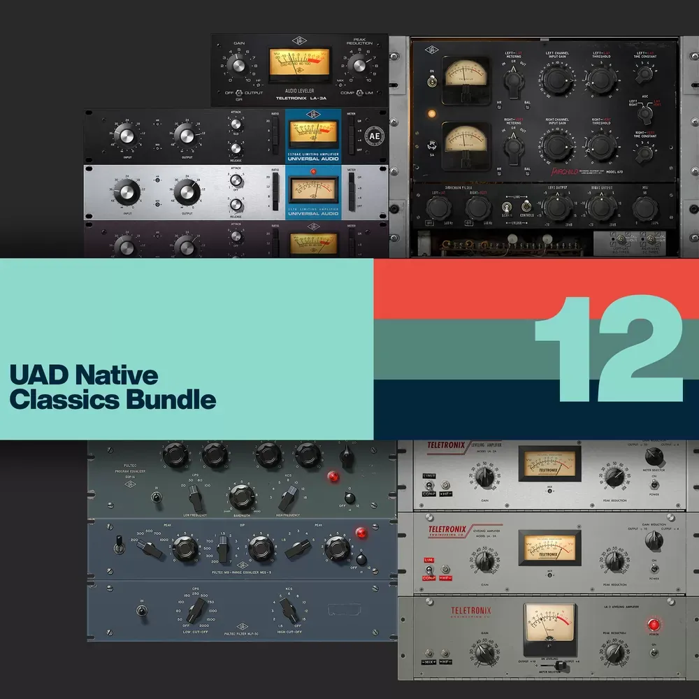 Los 12 plug-ins del UAD Native Classics Bundle: 1176, LA-2A, LA-3A, Fairchild 670 y ecualizadores Pultec