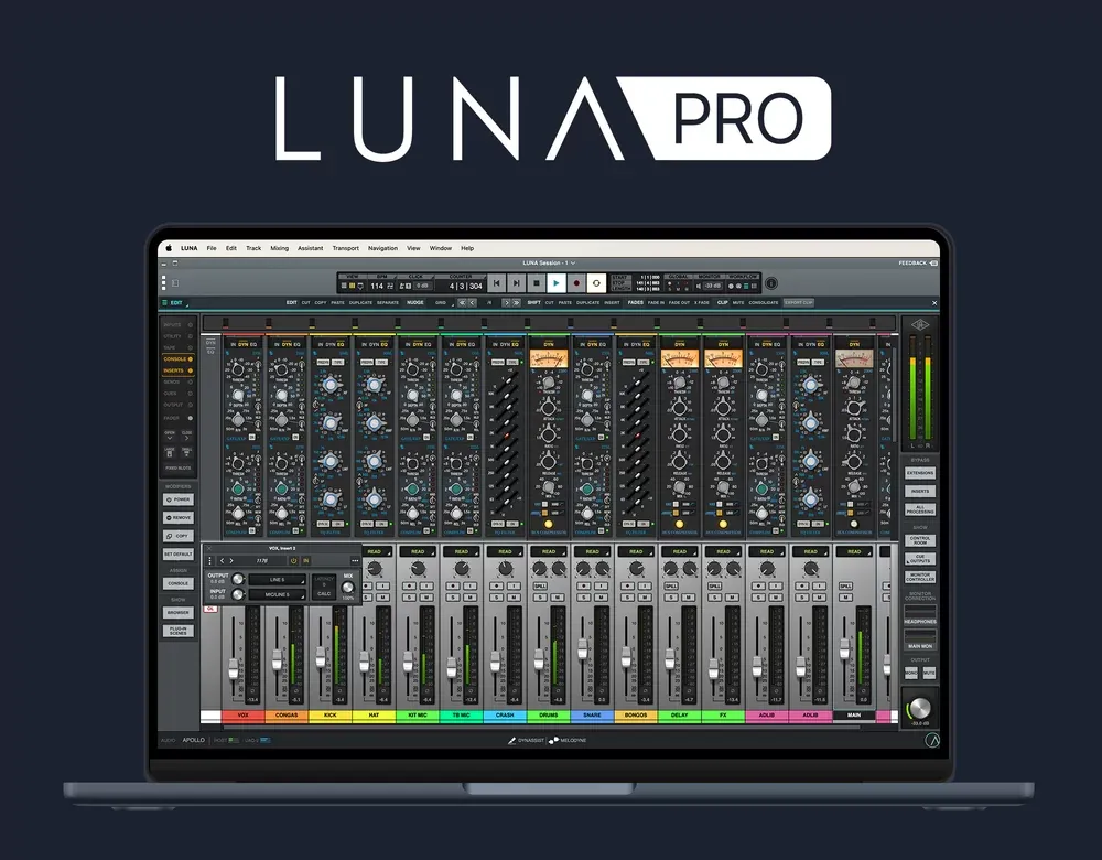 Instrumentos, edición ARA y plug-ins UAD