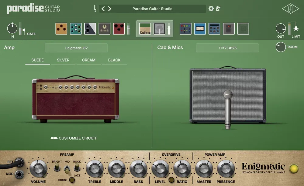 Universal Audio UAD Paradise Guitar Studio – Estudio Virtual de Guitarra
