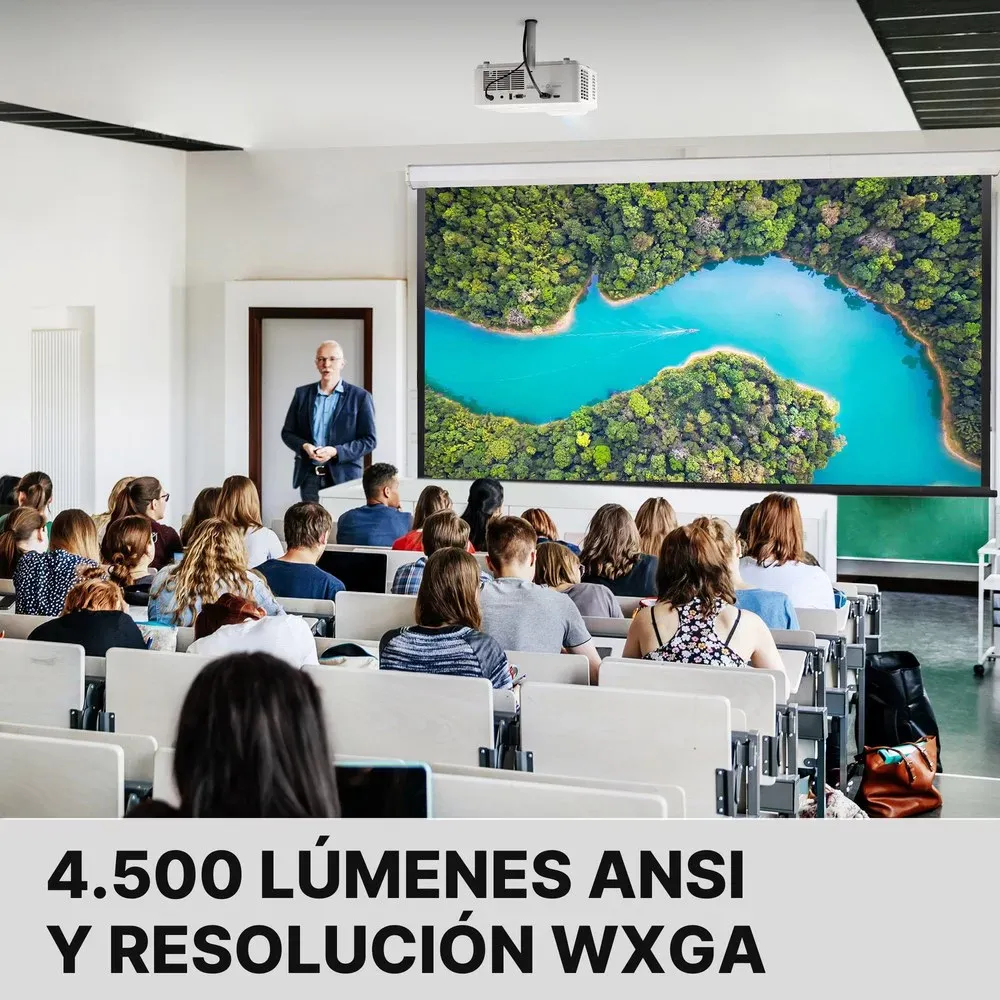 ViewSonic LS630W proyectando en una sala de clases con alumnos