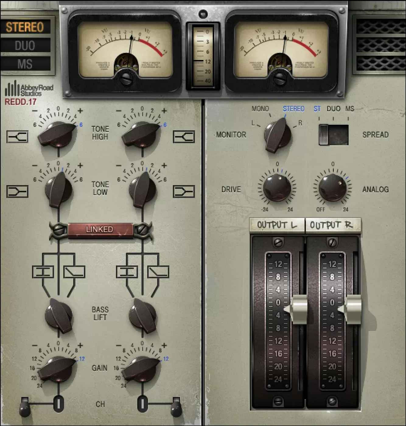 Waves Abbey Road REDD Consoles interfaz del plugin