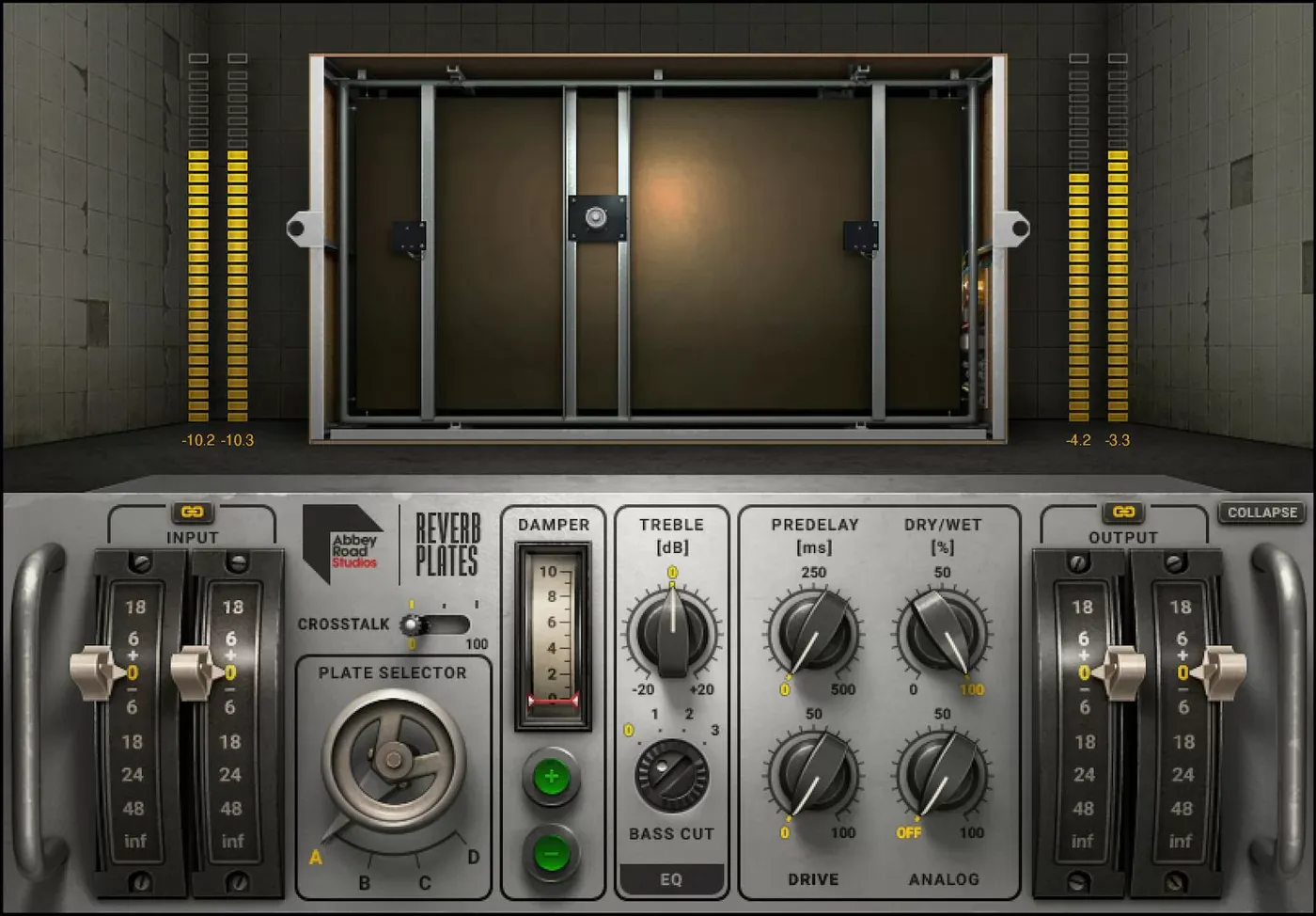 Waves Abbey Road Reverb Plates interfaz del plugin