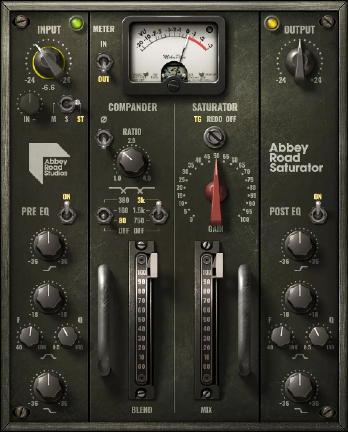 Waves Abbey Road Saturator interfaz del plugin