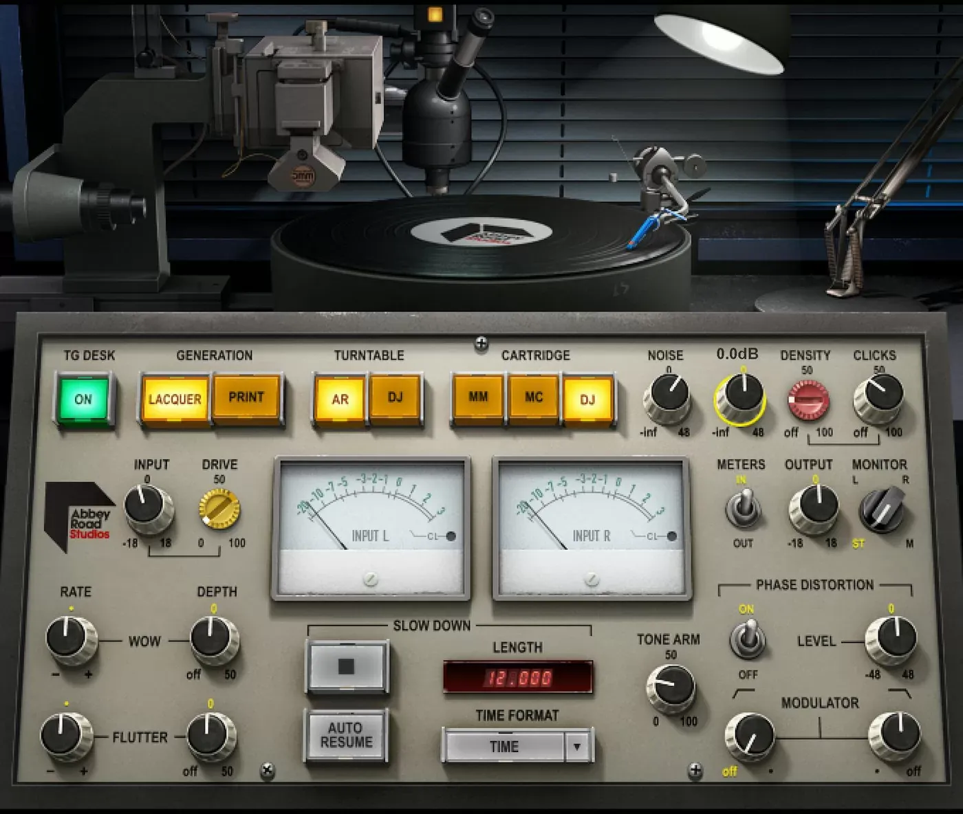 Waves Abbey Road Vinyl interfaz del plugin