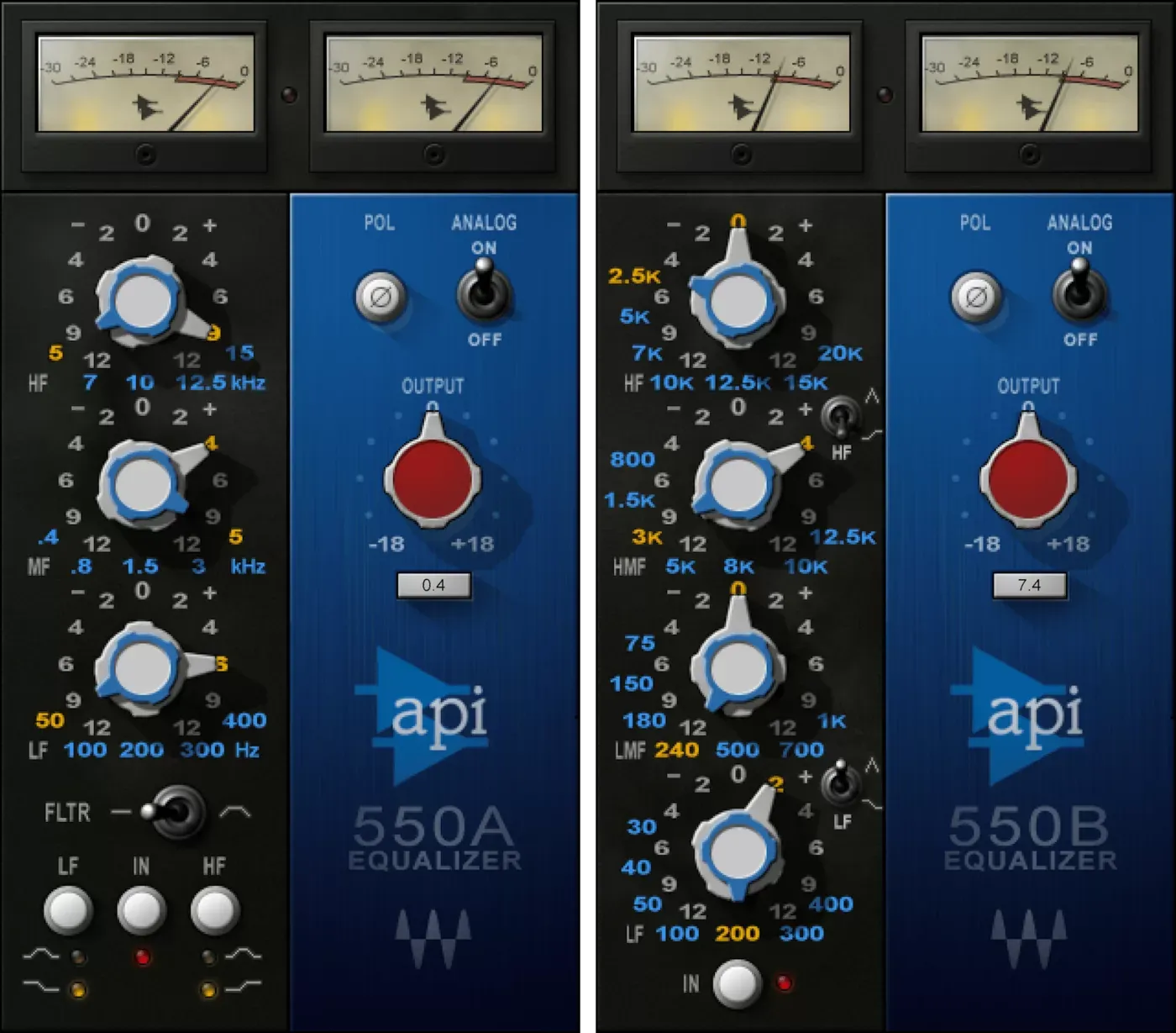 Waves API 550 interfaz del plugin