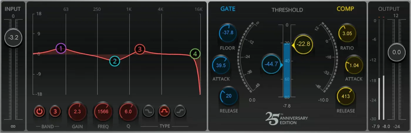 Waves AudioTrack interfaz del plugin
