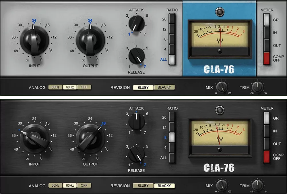Waves CLA-76 Compressor / Limiter interfaz del plugin