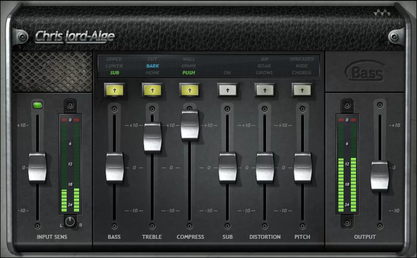 Waves CLA Bass interfaz del plugin
