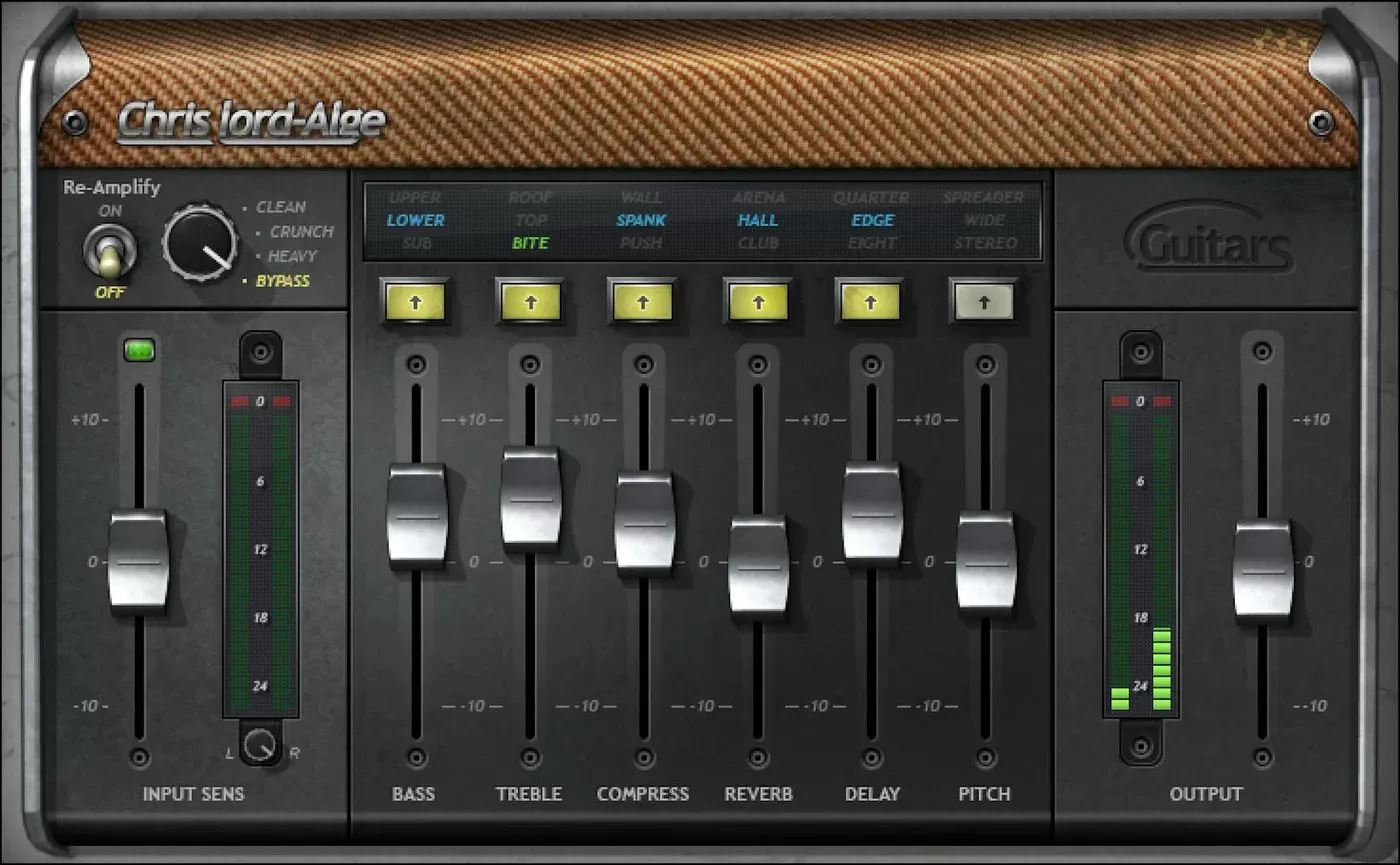 Waves CLA Guitars interfaz del plugin