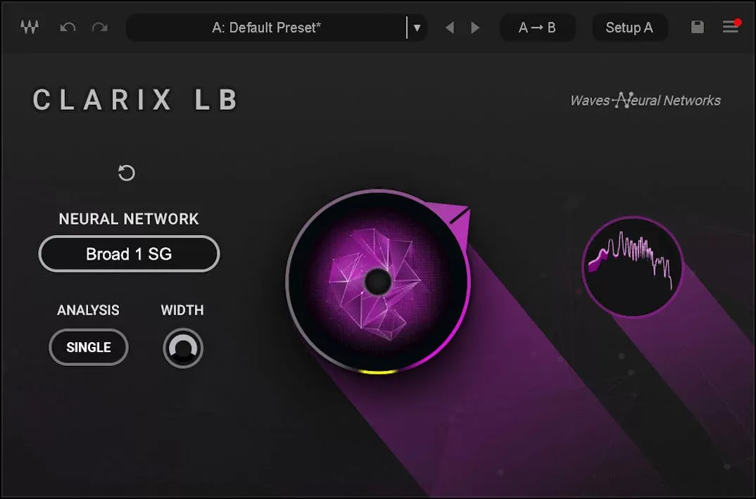 Waves Clarix LB interfaz del plugin
