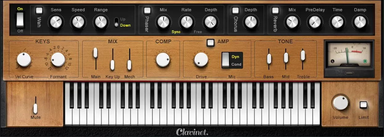 Waves Clavinet interfaz del plugin