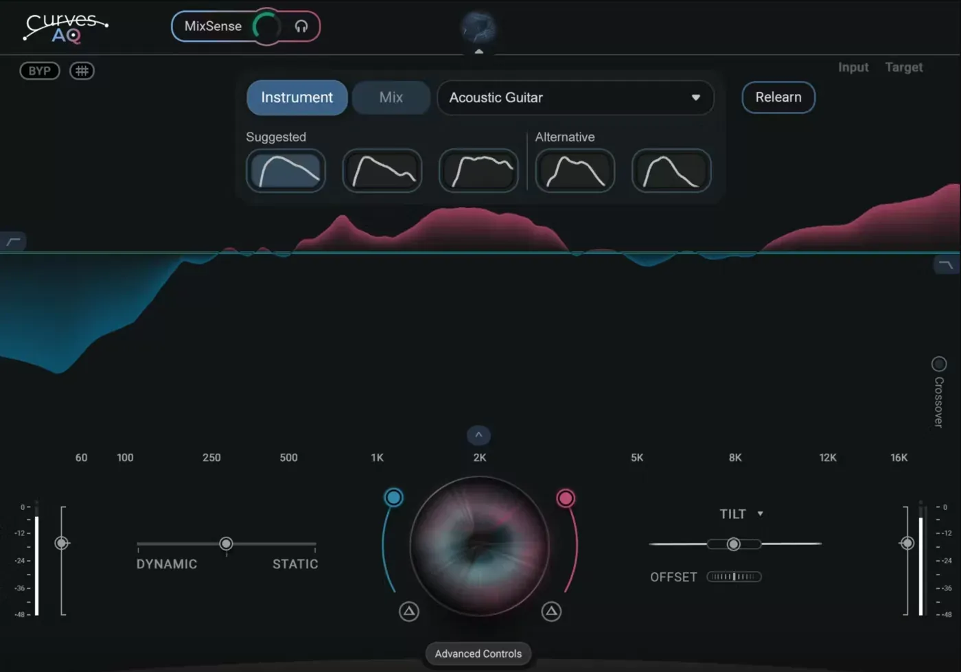 Waves Curves AQ interfaz del plugin