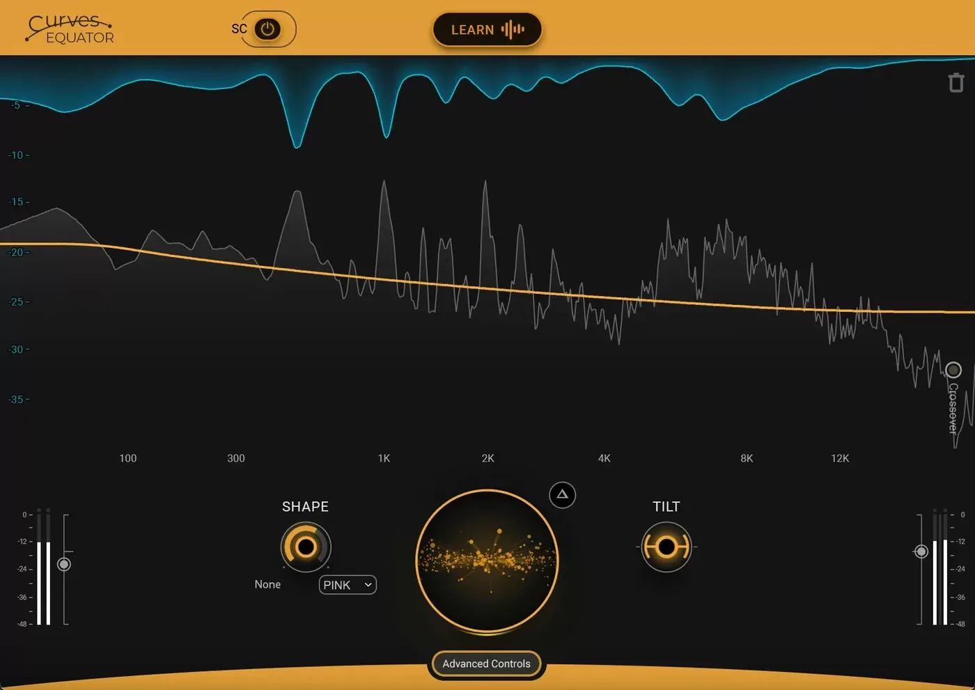 Waves Curves Equator interfaz del plugin