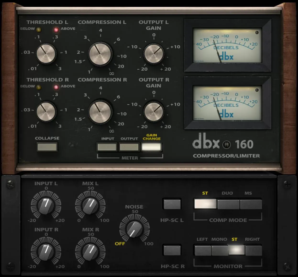Waves dbx® 160 Compressor / Limiter interfaz del plugin