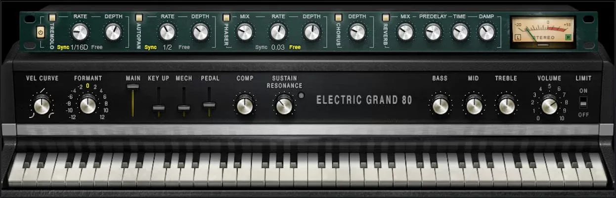 Waves Electric Grand 80 Piano interfaz del plugin