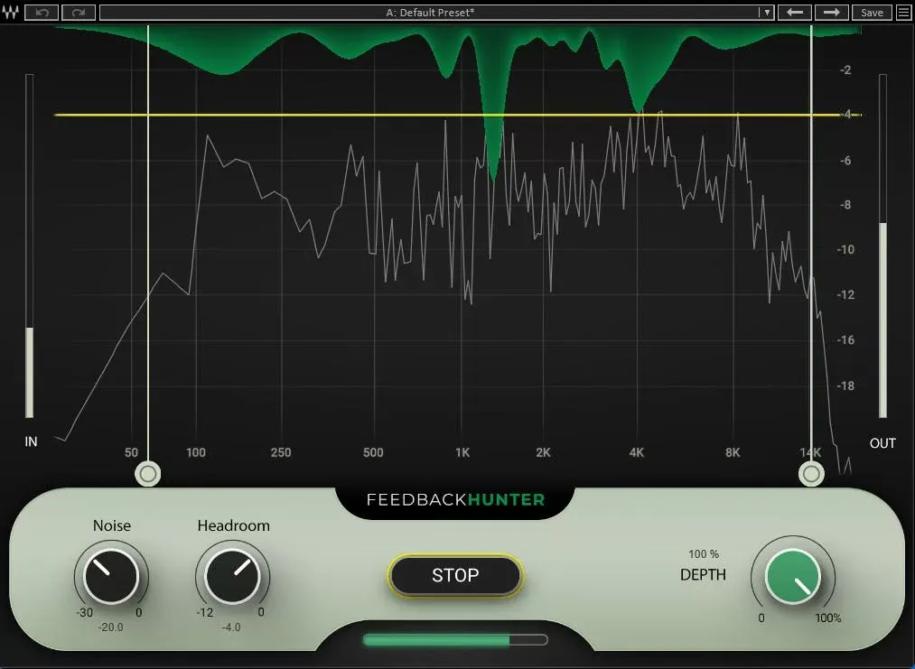 Waves Feedback Hunter interfaz del plugin