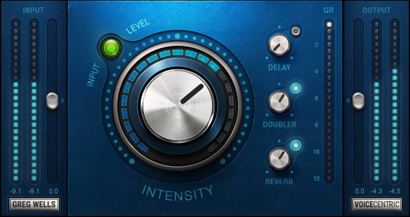 Waves Greg Wells VoiceCentric interfaz del plugin