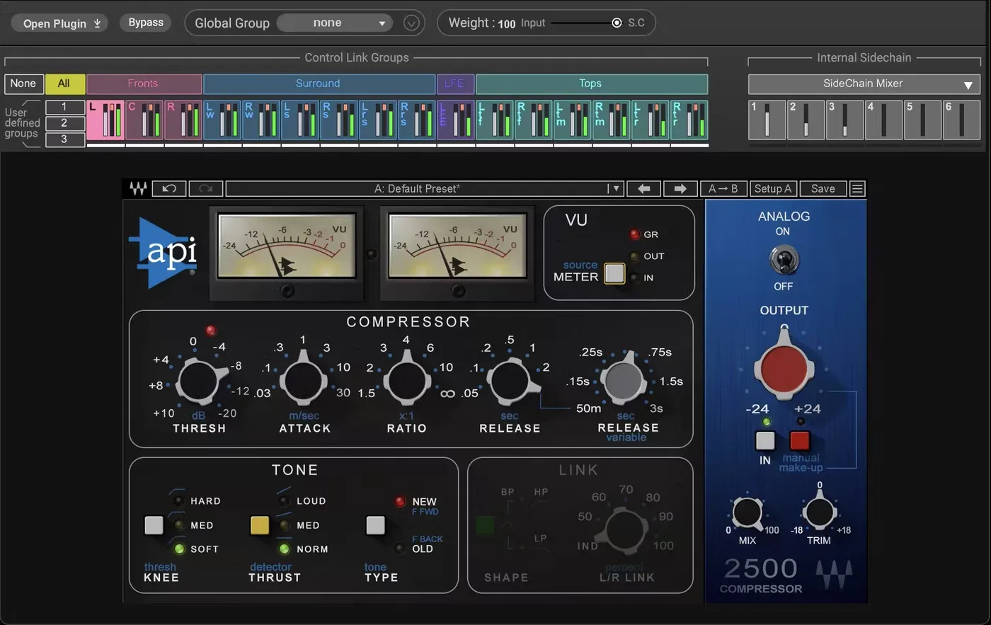 Waves Immersive Wrapper interfaz del plugin