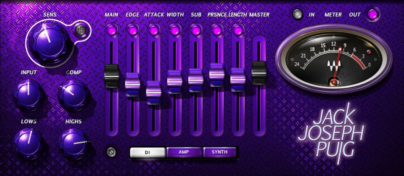 Waves JJP Bass interfaz del plugin