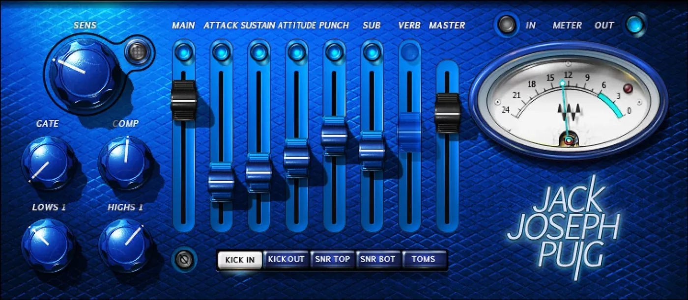 Waves JJP Drums interfaz del plugin