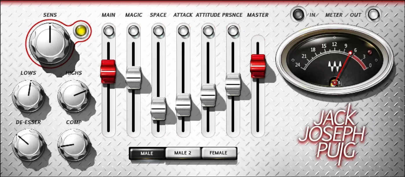Waves JJP Vocals interfaz del plugin