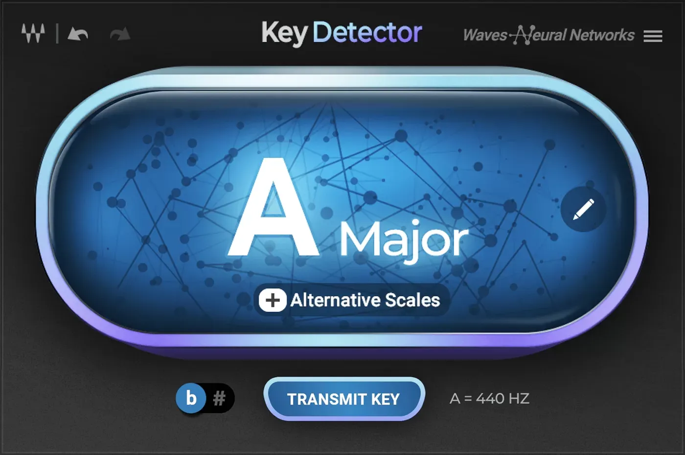 Waves Key Detector interfaz del plugin