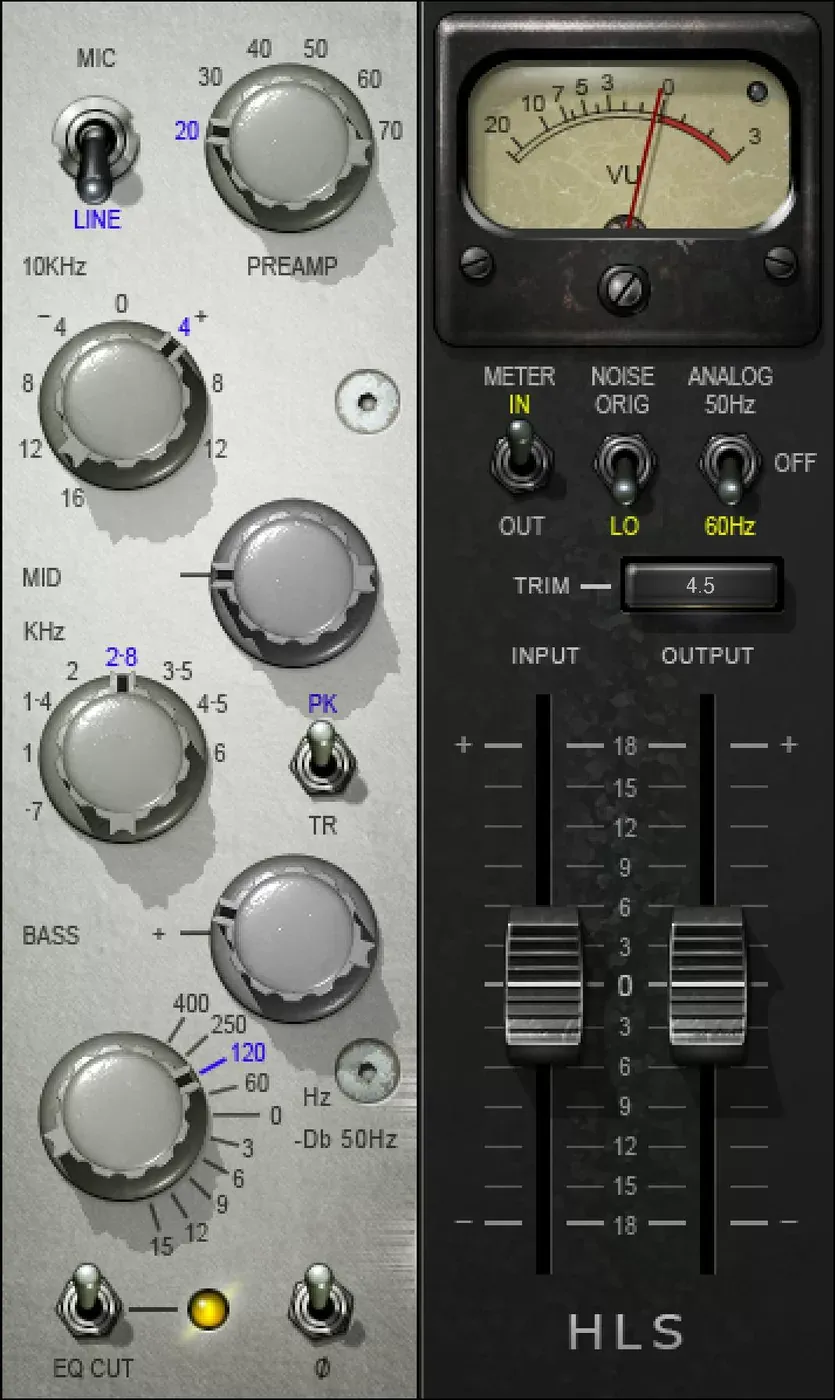 Waves Kramer HLS Channel interfaz del plugin
